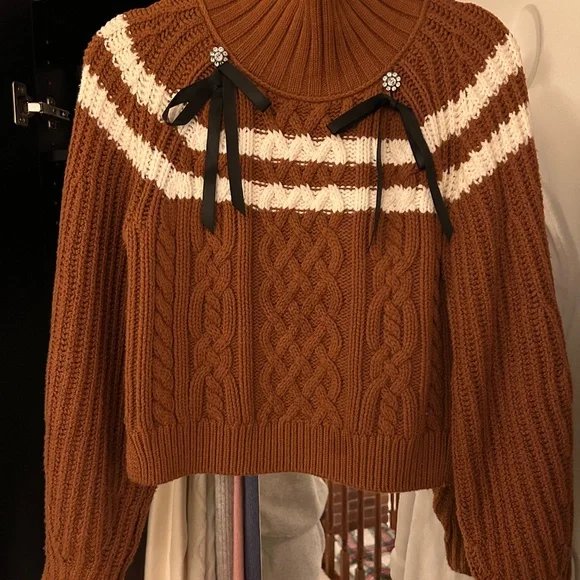 Anthropologie Maeve Cableknit Sweater (MP) - Picture 3 of 4